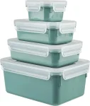 Emsa N10310 Clip & Close Color Edition 4-teiliges Frischhaltedosenset (200ml, 3 Farben)