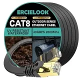 Ercielook Lan Kabel 5 Meter – 2000 Mhz Ethernet Kabel Für Ps54 Router Modem (Cat 8 Lldpe Für Den Außenbereich, High Speed 40Gbps, 2000 Mhz) Für 1,66 € Inkl. Prime-Versand (Statt 7,49 €)