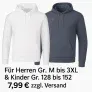 Erima Herren & Kinder Hoodie (2 Farben, Herren: Gr. M bis 3XL, Kinder: Gr.128 bis 152) für je 7,99 € zzgl. Versand