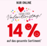 Ernstings Family Valentinstag: 14 % extra Rabatt auf alles