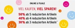 Ernsting’s Family Staffelrabatt: Bis zu 50 % Extra auf reduzierte Artikel