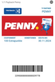 PENNY🔵⚪️ 100 Payback Extra-Punkte für den Einkauf ab 2 €!