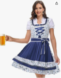 FEELJAM Traditionelles Dirndl Damen Midi – Tachtenkleid Gr. 38-42 für 9,99 € inkl. Prime-Versand (statt 29,99 €)