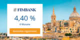 FimBank: 4,40 % Zinsen auf Festgeld (6 Monate ab 1,00 €)