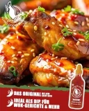 FLYING GOOSE Sriracha Chilisauce Satay Style scharf orangene Kappe (455ml)