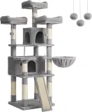 Feandrea Kratzbaum XXL Katzenbaum PCT019W01 (169 cm hellgrau) für 82,99 € inkl. Versand (statt 129,99 €)