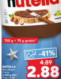 Nutella 825g Glas für 2,88 €  [mit Kauflandcard – 3,49€ pro Kilo]