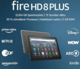 Fire HD 8 Plus-Tablet 8-Zoll-HD-Display (3 GB RAM, kabelloses Laden) mit 32 GB für 29,99€ inkl. Prime Versand (statt 65€)