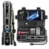 Hochleistungs-Led-Taschenlampen – (1000000 Lumen? Wiederaufladbar 5000 Mah Akku Ip67 Wasserdicht 5 Modi) Für 14,99 € Inkl. Prime-Versand (Statt 35,00 €)