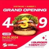 [Dortmund FOOD BROTHER] Burger für 0,01 € 🍔 bei der Neueröffnung am 04. Mai ab 14 Uhr