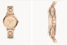 Fossil Laney Damenuhr aus Edelstahl in Roségold BQ3321 + Gratis Gravur für 41,30 € inkl. Versand (statt 109,00 €)