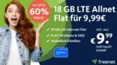 Freenet Telefónica LTE 18 GB (Allnet-Flat, SMS-Flat, mtl. kündbar) für 9,99 € mtl. /19,99 € Einmalig