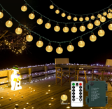 GCMacau Lichterkette Außen Batteriebetrieben – 1 Pack Globe Lichterketten,12M 80 LED für 7,59 € inkl. Prime-Versand (statt 16,99 €)