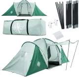 GOGLAND Big Camping Premium 6 Personen Zelt mit 2 Kabinen + Füllartikel