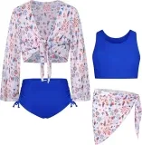 GRACE KARIN Mädchen Badeanzug (Vierteiliges Set) für 11,96 € inkl. Prime-Versand (statt 22,42 €)