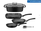 GSW Pfannen-Set Gourmet Granit (Set 5-tlg) schwarz-silberfarben für 54,94 € inkl. Versand (statt 117,60 €)