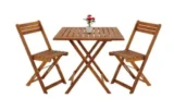 Casaria Garten-Sitzgruppe 3-tlg. aus Akazienholz, klappbar (Belastbarkeit je Stuhl: 160 kg) für 69,95 € inkl. Versand