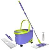 Genius Cleanissimo Flymop Boden-Wische Wisch-Komplettset, lila-grün für 22€ inkl. Versand (statt 34,85€)