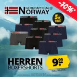Geographical Norway Herren Boxershorts 3Er-Pack (4 Styles, Gr. M Bis 2Xl) Für 14,94 € Inkl. Versand