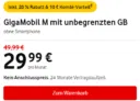 Vodafone: Allnet unlimited 5G für 29,99€ mtl. [GigaKombi Kunden]