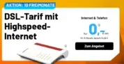 sim.de: DSL/ Telefon Flat (16 bis 250 MBit/s) mit 10 Frei-Monate