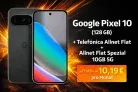 MediaMarkt Tarifwelt: Google Pixel 10 (128 GB) + 100,00 € Online-Bonus + Telefónica Allnet Flat + Allnet Flat Spezial 10GB 5G für 14,98 € / Monat + 94,94 € einmalig