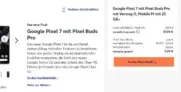 Google Pixel 7 + Pixel Buds Pro + o2 Mobile M mit 25 GB Datenflat für 37,99 € / Monat + 5,99 € einmalig