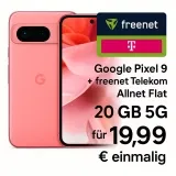 Mediamarkt Tarifwelt: Google Pixel 9 + Freenet Telekom Allnet Flat 20 Gb 5G Für 19,99 € / Monat + 138,99 € Einmalig