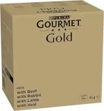 Gourmet Gold Feine Pastete Kaninchen, Rind, Kalb, Lamm 8,16kg (96x85g) ab 33,05 € inkl. Prime-Versand
