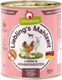 GranataPet Liebling’s Mahlzeit Lamm & Hühnerherzen 6er Pack (6 x 800 g) ab 14,39 € inkl. Prime-Versand