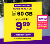 Sim24 Sim-Only Angebote: Zb.: 60Gb 5G-Allnet-Flat Mit 100 Mbits Für 9,99€ Mtl.