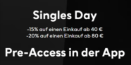 H&M Singles Day: 15% Rabatt ab 40 € MBW bzw. 20 % Rabatt ab 80 € MBW  [H&M Member]