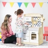 HOMCOM Kinderküche/Spielküche aus Holz mit Zubehör – für 60,38 € inkl. Versand (statt 77,90 €)