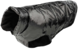 HUNTER Tampere Hundemantel, Wintermantel, gesteppt, wasserabweisend, wattiert, Fleecefutter, 30, schwarz