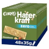 Haferriegel Corny Haferkraft Zero Haselnuss 48er Pack (48x35g) ab 16,38 € inkl. Prime-Versand