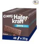 Haferriegel Corny Haferkraft Zero Kakao 48er Pack (48x35g) ab 16,38 € inkl. Prime-Versand