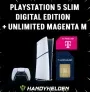 Sony PlayStation 5 Slim Digital Fortnite Erblühendes-Chaos (44,95€) + Unlimited Telekom Magenta Mobil M (5G) inkl. CH + UK für 27,95€ mtl.