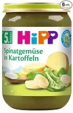 HiPP Bio Spinatgemüse mit Kartoffeln für Babys ab 5. Monat 6er Pack (6x190g)