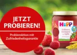 Gartis testen: 1 HiPP 100% pflanzlich Gläschen sowie 1 HiPP Premium Frucht Gläschen