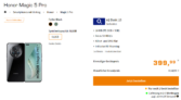 Saturn Tarifwelt: Honor Magic 5 Pro + o2 Basic 15 mit 15 GB LTE für 14,99 € / Monat + 444,93 € einmalig