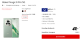 MediaMarkt Tarifwelt: Honor Magic 6 Pro 5G + o2 Basic 25 mit 30 GB LTE für 24,99 € / Monat + 93,94 € einmalig