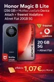 MediaMarkt Tarifwelt: Honor Magic 8 Lite (256 GB) + McAfee LiveSafe Device Attach + freenet Vodafone Allnet Flat 20GB 5G für 14,99 € / Monat + 74,94 € einmalig
