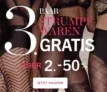 Hunkemöller: 3. Paar Strumpfwaren Gratis oder 2 mit 50% Rabatt