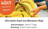 smhaggle: 0,40 Cashback auf Bananen 🍌 (REWE 1,39 €/kg für Bio-Bananen)