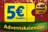 Lidl Plus-App Adventskalender –  5€ Rabattcoupon ab 40€ EKW