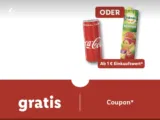 Gratis: Coca Cola/Zero, Fanta, Mezzo Mix oder Multivitaminsaft ab 1€ Einkaufswert[LidlPlus]