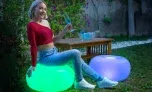 InnovaGoods aufblasbarer Sitzsack (LED-Beleuchtung mit Farbwechsel) für 21,49 € inkl. Versand