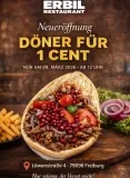 Freiburg: Döner für 1 Cent am 09.03. bei ERBIL
