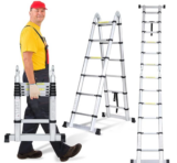 Izrielar Aluminiumteleskopleiter (3,8m, faltbar, bis 150kg belastbar) für 76,29€ inkl. Versand (statt 109€)