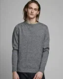 JACK & JONES Male Strickpullover mit Rundhals Einfarbig in vers. Größen
